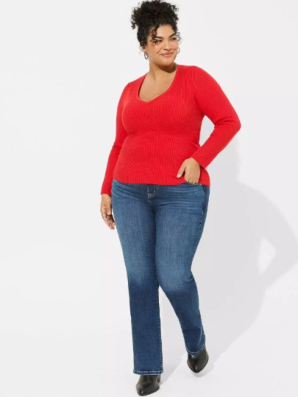 Torrid Fitted Pullover Sweater in Racing Red